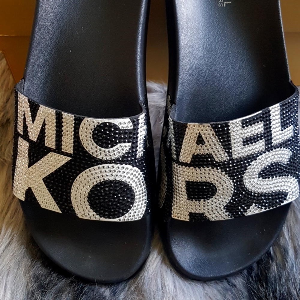 Michael Kors Glitter Slides